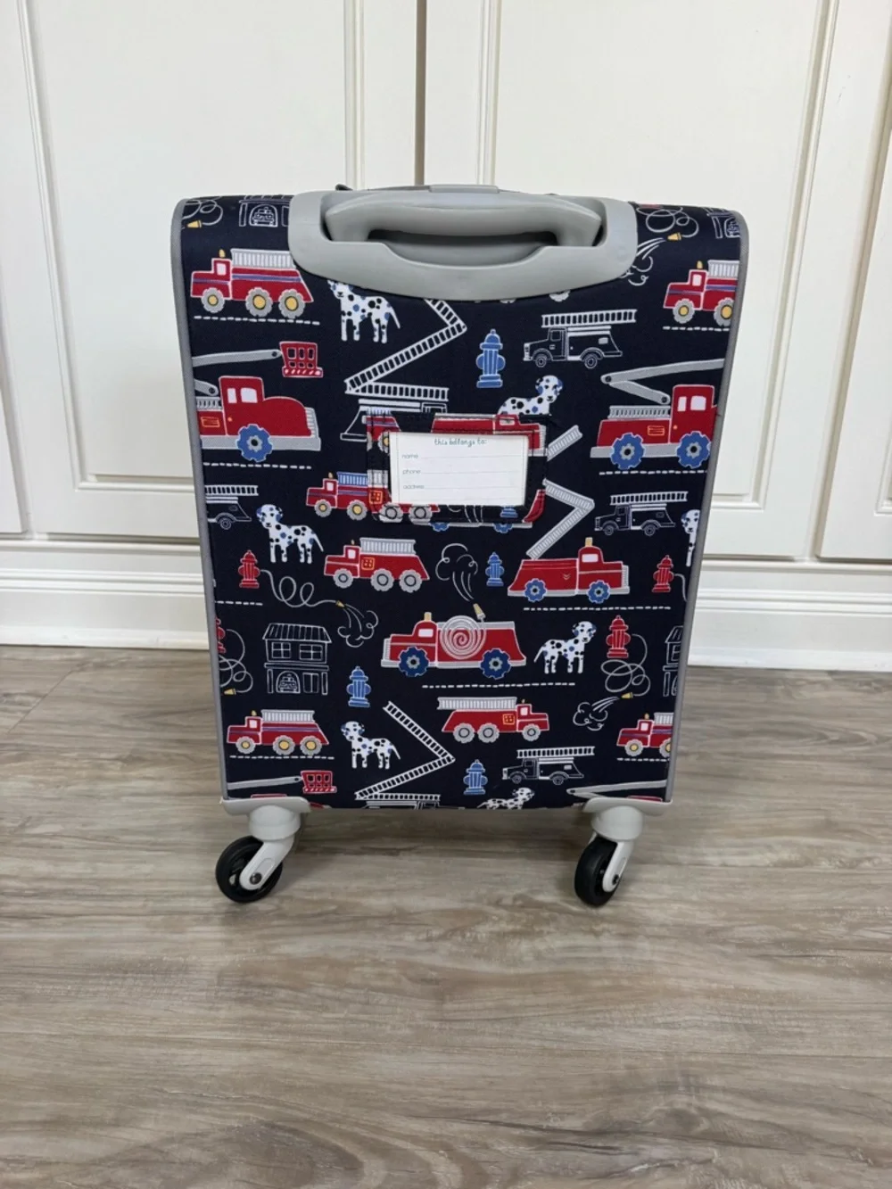 Pottery Barn Kids Mackenzie Firetruck Rolling Suitcase - Never Used